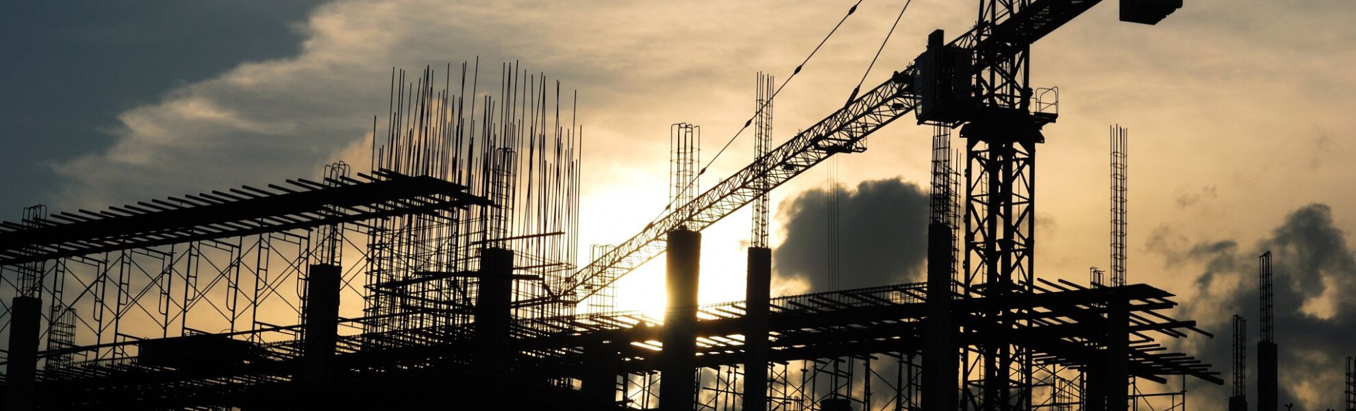 Construction Site at Sunset