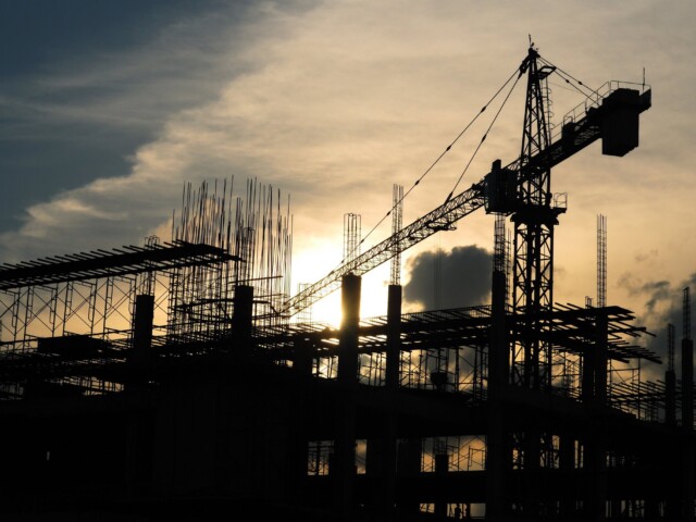 Construction Site at Sunset